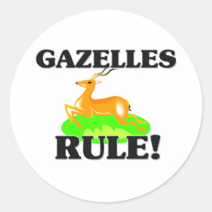 Pegatina Redonda ¡Regla de los GAZELLES!