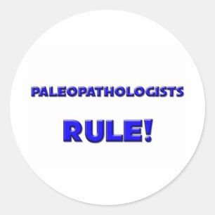 Pegatina Redonda ¡Regla de Paleopathologists!