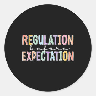 Pegatina Redonda Reglamento de aceptación de la conciencia sobre el
