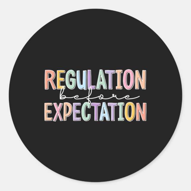 Pegatina Redonda Reglamento de aceptación de la conciencia sobre el (Anverso)