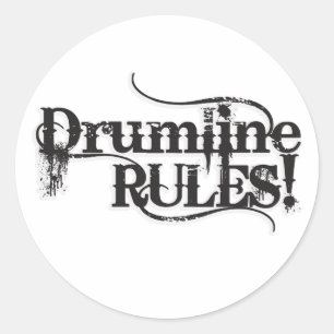 Pegatina Redonda REGLAS de Drumline