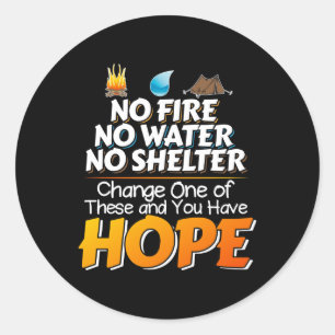 Pegatina Redonda Reglas de Supervivencia - Siempre Hay Esperanza