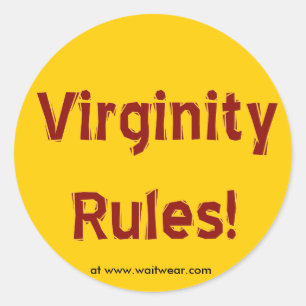 Pegatina Redonda Reglas de virginidad