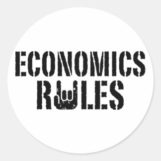 Pegatina Redonda Reglas económicas