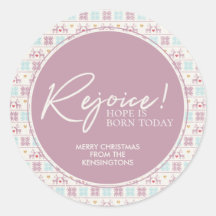 Regocijarse Navidades Pastel Typography Snowflake