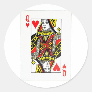 PEGATINA REDONDA REINA DE CORAZONES