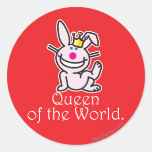 Pegatina Redonda Reina Del Mundo
