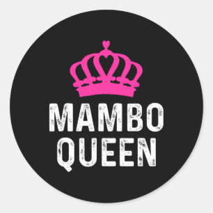 Pegatina Redonda Reina Mambo - Bailarín De Mambo Regalo De Baile Pa