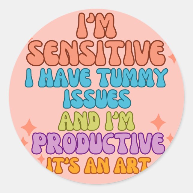 Pegatina Redonda Reina productiva (Anverso)