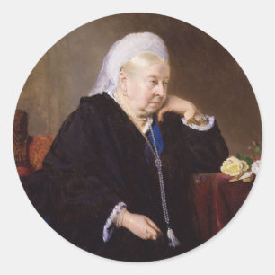 Pegatina Redonda Reina Victoria de Heinrich von Angeli