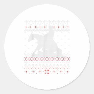 Pegatina Redonda Reining Horse Western Horseback Riding