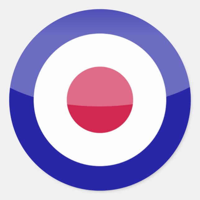 Pegatina Redonda Reino Unido (Anverso)