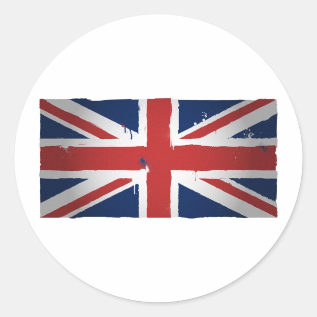 Pegatina Redonda Reino Unido Urbano (Anverso)