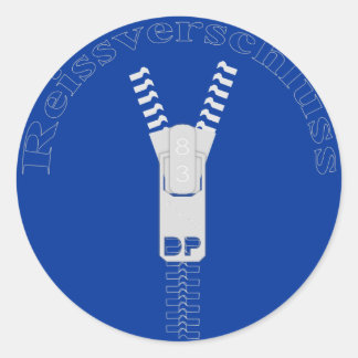 Pegatina Redonda Reissverschluss