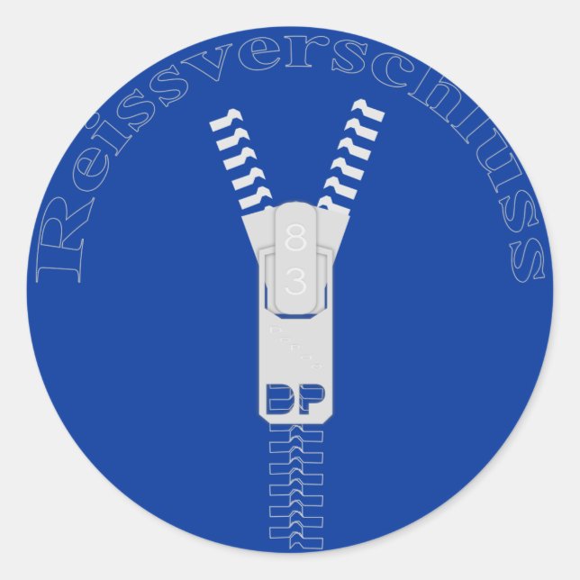 Pegatina Redonda Reissverschluss (Anverso)