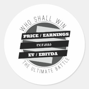 Pegatina Redonda Relación P/E frente a EV/EBITDA