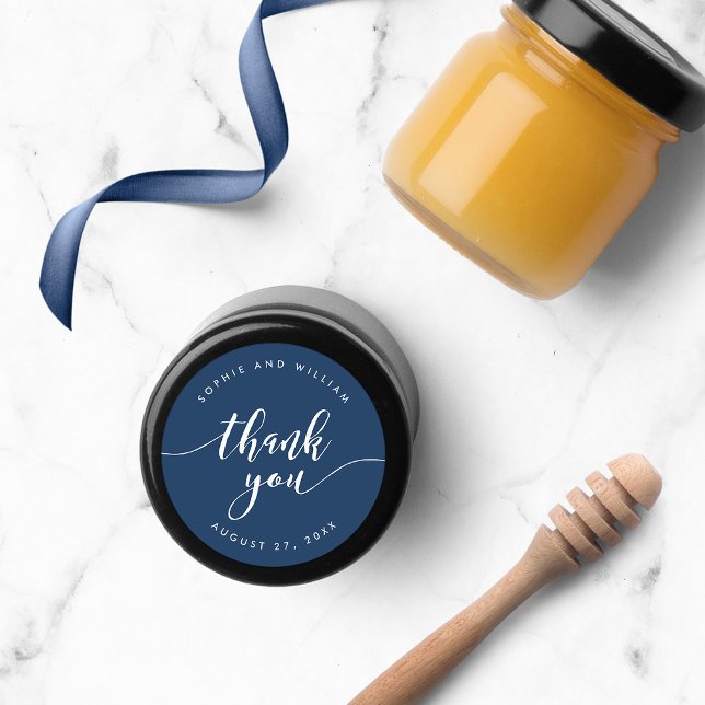 Pegatina Redonda Relax Script Gracias Color De Fondo Editable (Subido por el creador)