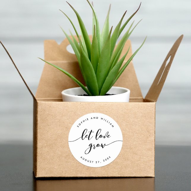 Pegatina Redonda Relax Script Que El Amor Crecer El Favor De La Bod (Subido por el creador)