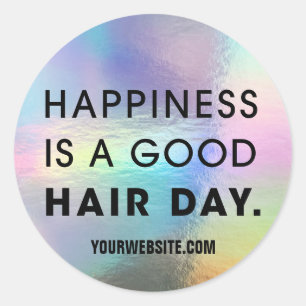 Pegatina Redonda Relieve metalizado colorido de la tipografía moder