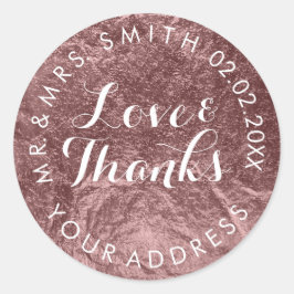 Pegatina Redonda Relieve metalizado de PixDezines FAUX, BRONZE