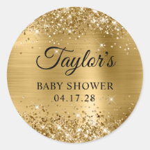 Relieve metalizado dorado Purpurinoso Baby Shower