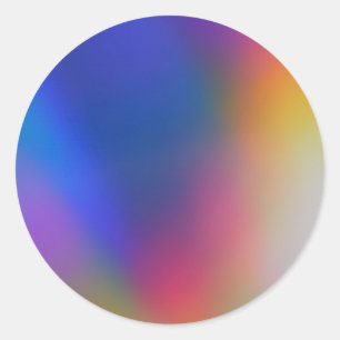 Pegatina Redonda Relieve metalizado holográfico colorido vibrante R