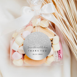 Pegatina Redonda Relieve metalizado metálico oscuro purpurina plate