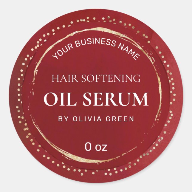 Pegatina Redonda Relieve metalizado Pintado Paquetes Tapones Sérico (Anverso)