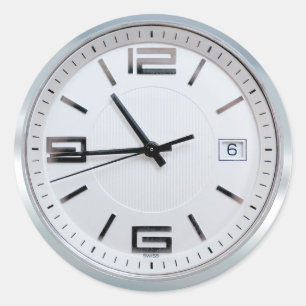 Pegatina Redonda Reloj