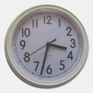 Pegatina Redonda Reloj