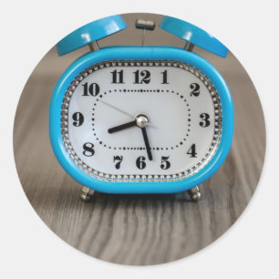 Pegatina Redonda Reloj de alarma retro