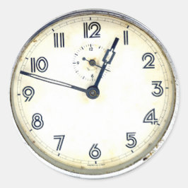 Pegatina Redonda Reloj de vintage