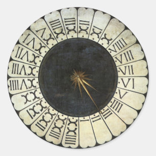 Pegatina Redonda Reloj en la catedral de Paolo Uccello