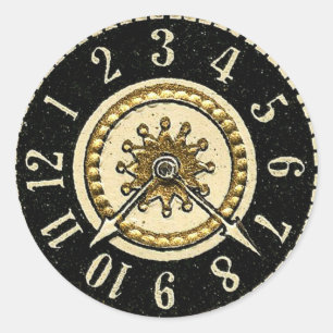 Pegatina Redonda Relojes de vintage