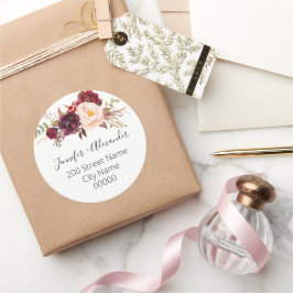 Pegatina Redonda Remitente