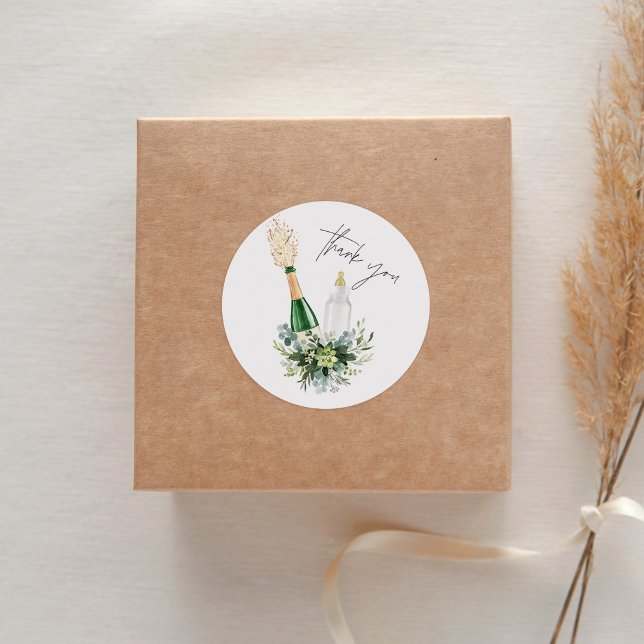 Pegatina Redonda REMY Botellas de Poppin Baby Shower Favor (Subido por el creador)