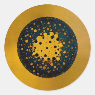 Pegatina Redonda Renacimiento – Círculo abstracto de emergencia