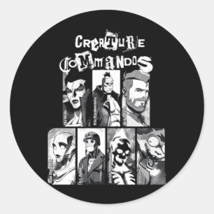 Pegatina Redonda Rendimiento de retratos de Monster Squad