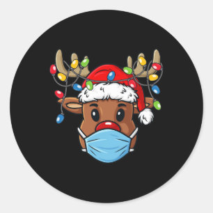 Pegatina Redonda Renos Feliz Navidad Navidad Navidad Navidad Navida