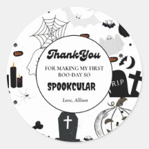 Renovación de Halloween primer cumpleaños Gracias