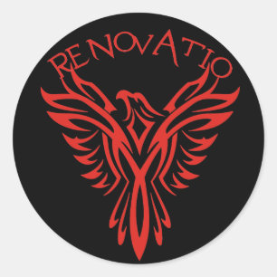Pegatina Redonda Renovación: Phoenix