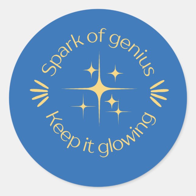 Pegatina Redonda Rentabilidad del maestro de diamantes brillante az (Anverso)