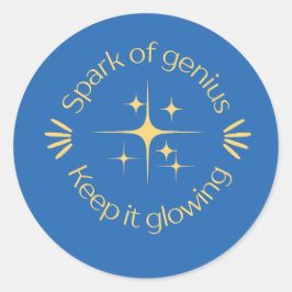 Pegatina Redonda Rentabilidad del maestro de diamantes brillante az