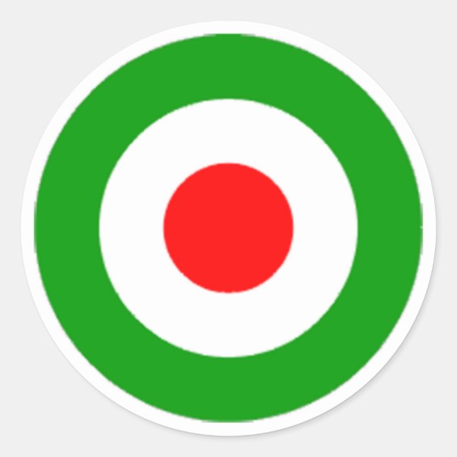 Pegatina Redonda Renuncia de la Fuerza Aérea de Irán (Anverso)