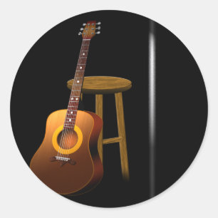 Pegatina Redonda Repetición que espera