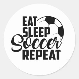 Pegatina Redonda repetir el sueño de fútbol