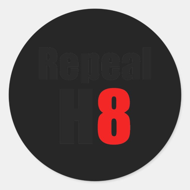 PEGATINA REDONDA REPETIR PROP 8 / REPETIR H8 (Anverso)