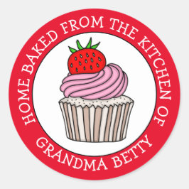 Pegatina Redonda Repostería casera personalizada por 