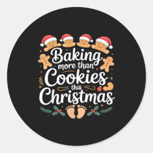 Pegatina Redonda Repostería Divertida Más Que Galletas Esta Navidad