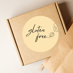 Pegatina Redonda Repostería sin gluten